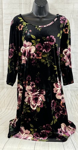 VETEMENTS Maxi abito Ronni Nicole taglia 14 velluto floreale stravagante gotico cottage Y2K boho