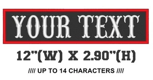 Custom Embroidered Bar Rocker Motorcycle Biker MC Sew on Patch 12" X 2.90" (B) - Picture 1 of 12