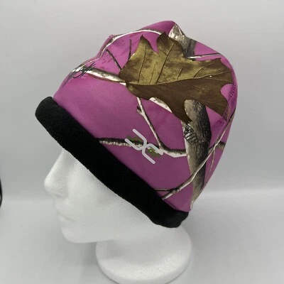 Hot Shot Realtree Xtra Camo Beanie Hat Pink Ladies One Size Fits All - Image 1 of 4