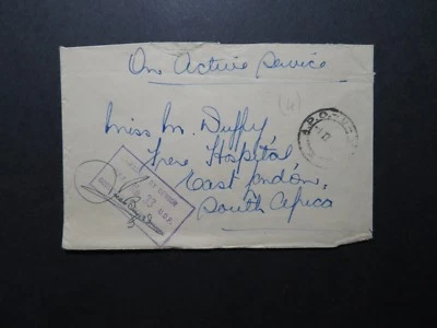 South Africa WWII Active Service Censor Cover/APO-U-MPK 4/Corner Creasing Z11562 - Image 1 of 2