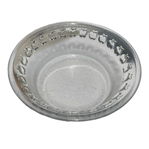 Ensalada esmerilada con borde de manzana en relieve de colección tazón pequeño 10" pesado raro - Imagen 1 de 10