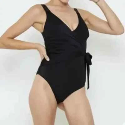 WE ARE HAH by FREE PEOPLE “Wrap it Up” in Black Noir One Piece Swimsuit, size XL - Image 1 of 4
