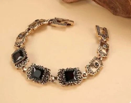 Pulsera victoriana cristal negro Foto 1 de 1