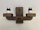 Traditional Rustic Wooden 2 -Light Wall Light /Bracket  Sconce Farmhouse 2 AVAIL