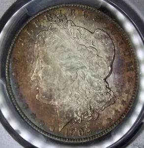1902 O Morgan Silver Dollar PCGS Graded MS62 Color Toning Toned Certified Coin - Picture 1 of 10