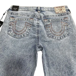 True Religion Women's 30 Jennie Curvy Big T Mid Rise Skinny Jeans Blue NWT - Picture 1 of 14
