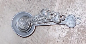 Vintage Ganz Angels Hearts & Stars 4 Piece Zinc Alloy Metal Measuring Spoon Set - Picture 1 of 4