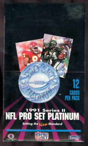 1991 Pro Set Platinum Football Wax Pack Box Proset Series 2 Brett Favre Rookie -