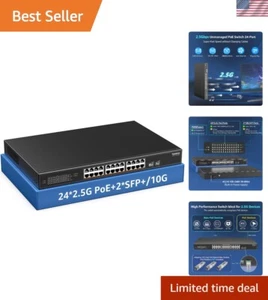 High-Speed 2.5G PoE Switch - 24 PoE Ports & 2 SFP+ for Reliable Networking - Picture 1 of 9