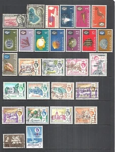 BERMUDA & BARBADOS VARIOUS MINT HINGED & USED ISSUES 1961 - 1962 - Picture 1 of 2