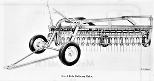 IH McCormick No 5 Side Delivery Hay Rake Setting Up Parts Manual Farmall Cub - Picture 1 of 11