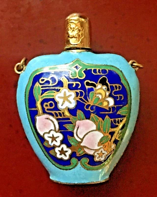Colgante botella perfume cloisonné chino de alrededor de 1940 Foto 1 de 3