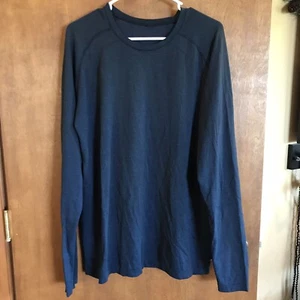 Mens Size X-Large Lululemon Vent Tech Long Sleeve Shirt Live in Practice Navy Bl - Picture 1 of 7