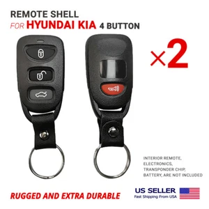 2X Cabezal Remoto Llavero Para Hyundai Kia con 4 Botones - Imagen 1 de 2