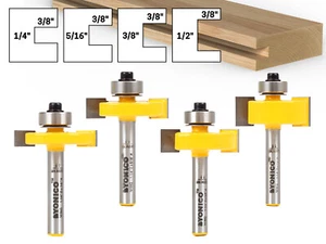 4 Bit Slot Cutter Router Bit Set - 1/4" Shank - Yonico 14481q - Picture 1 of 5