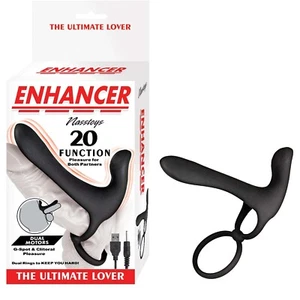 Enhancer 20 Powerful Vibrating Functions the Ultimate Lover Black, New - Picture 1 of 5