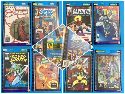 Lot Of 8 Marvel Legends ToyBiz Cardbacks Wolverine Daredevil Ghost Rider + MORE! Cover