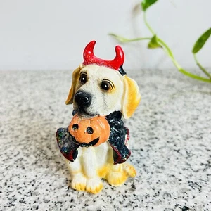 Dog Figurine Golden Retriever With Halloween Costume Vintage Decor 4” - Picture 1 of 8