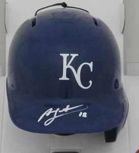 KC Royals World Series Champ BEN ZOBRIST Signed Rawlings Mini Helmet AUTO - JSA - Picture 1 of 1