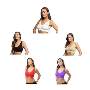 JML Belvia Seamless Bra, Ultra Comfortable BNWT White, Beige, Black, Red, Purple - Picture 1 of 5