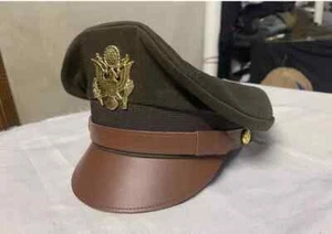 WW2 US American USAAF Army Military General Officers Crusher Visor Hat Cap - Picture 1 of 4