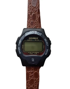 Digimax Jumbo Sports Boyes Leather Strap Digital Wristwatch  - Picture 1 of 4