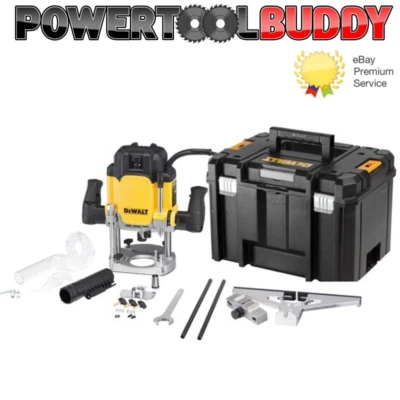 DEWALT DWE625KT 1/2" Electronic Variable Speed 80mm Plunge Router & case 240volt - Image 1 of 2