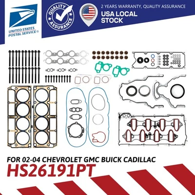 Juego completo de juntas para Chevrolet Silverado 1500 Tahoe GMC Yukon 5,3 L 4,8 L 2004-2007 Foto 1 de 4