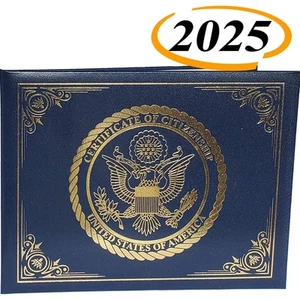 U.S. Porta Certificato di Cittadinanza e Naturalizzazione. Aquila americana oro l... - Foto 1 di 8