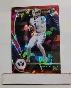 2021 Prizm Draft Picks Zach Wilson RC #105 Red Cracked Ice Prizm Rookie Jets H1 - Picture 1 of 1