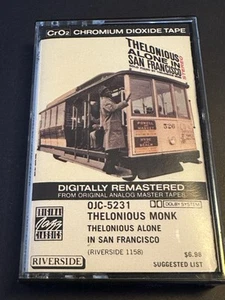 Thelonious Monk Alone In San Francisco Cassette Original Jazz Classics - Picture 1 of 3