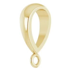 Colgante de oro amarillo de 14 k 4,5 x 7 mm identificación fianza cónica montaje hallazgo EE. UU. - Imagen 1 de 3
