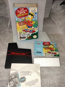 I Simpson Bart vs The Space Mutants NES scatola, manuale, solo inserti - senza gioco.