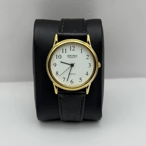Working Ladies Sekonda Trident Gold Plated 32mm Quartz Watch New Battery - Picture 1 of 17