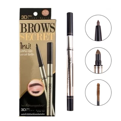 Mistine 3D Brows Pencil 3D Secret 3-in-1 Eyebrow Pencil Shadow Mascara - Image 1 of 4