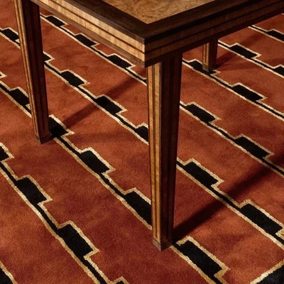 Hand-Tufted Wool Rug 9×12 ft - Nordic Knots Design  Glid - Red Rug Area Rug 8x10 - Image 1 of 4