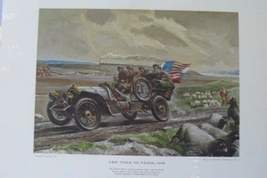 Peter Helck New York to Paris 1908 Print - Picture 1 of 2