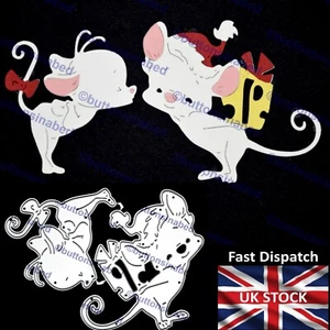 Kissing Mice with Present Metal Cutting Die, Mouse, Card Making *UK Seller* E8 - Picture 1 of 5