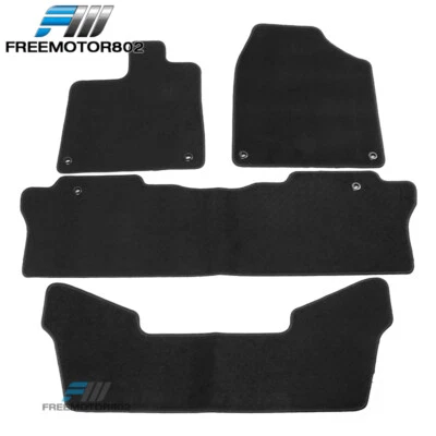 Compatível com 16-22 Honda Pilot tapete de assoalho de carro de náilon forro preto 1ª 2ª linha tapete 4 peças - Imagem 1 de 4