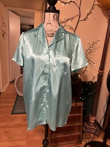 Kim Rogers Intim Pyjama Satin 2-teilig Medium Aqua Hose & Hemd - Bild 1 von 5