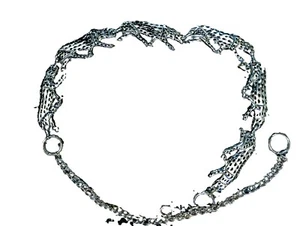 Vintage Silver Jaguar Cheetah Leopard Chain Link BELT Adjustable Signed NI 97 - Picture 1 of 6