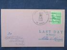 1944 Centerville Nouveau-Mexique dernier jour annuler 3x5 pochette de carte maître de poste signée
