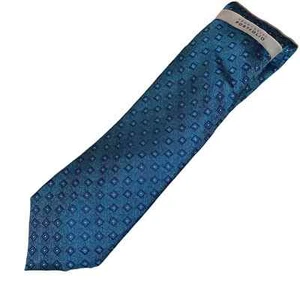 Perry Ellis Portfolio klassische blau karierte Krawatte neu - Bild 1 von 4