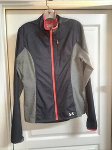 Under Armour Cold Gear Full Zip Semi-Fitted W/Thumb-Holes Jacket-Sz Large - NWOT - Picture 1 of 9