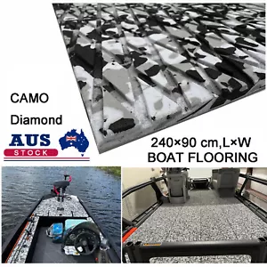 Grey Camo Boat Flooring EVA Foam Boat Decking Mat , Self -adhesive Marine Carpet - Picture 1 of 20