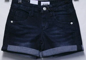 HUDSON Girls Stretch Denim Roll Cuff Shorts,Low Octane,10 - Picture 1 of 2
