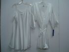 USA Made Nancy King Lingerie Chemise & Jacket Gown/Robe Size XL/1X White #551Q