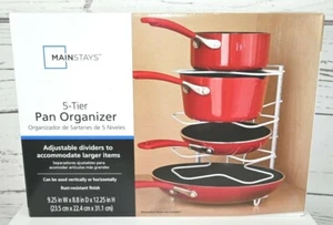 Main Stays 5 - tier pan organizer NWT in box white - Picture 1 of 2