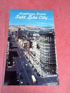 Greetings from Salt Lake City Utah UT vintage chrome Postcard - Picture 1 of 2