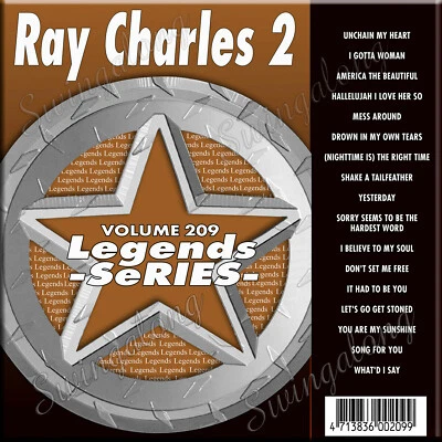 LEGEND KARAOKE CD+G RAY CHARLES 2 VOL-209 I Gotta Woman,Yesterday IN PLASTIC - Image 1 of 2